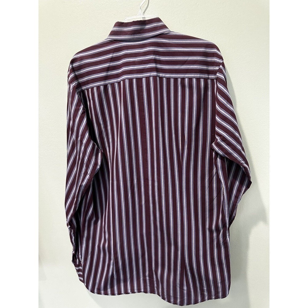 Dolce Gabbana Mens Dress Shirt Sz 17/43 XL Striped Purple Retro Formal Italy - Picture 9 of 10